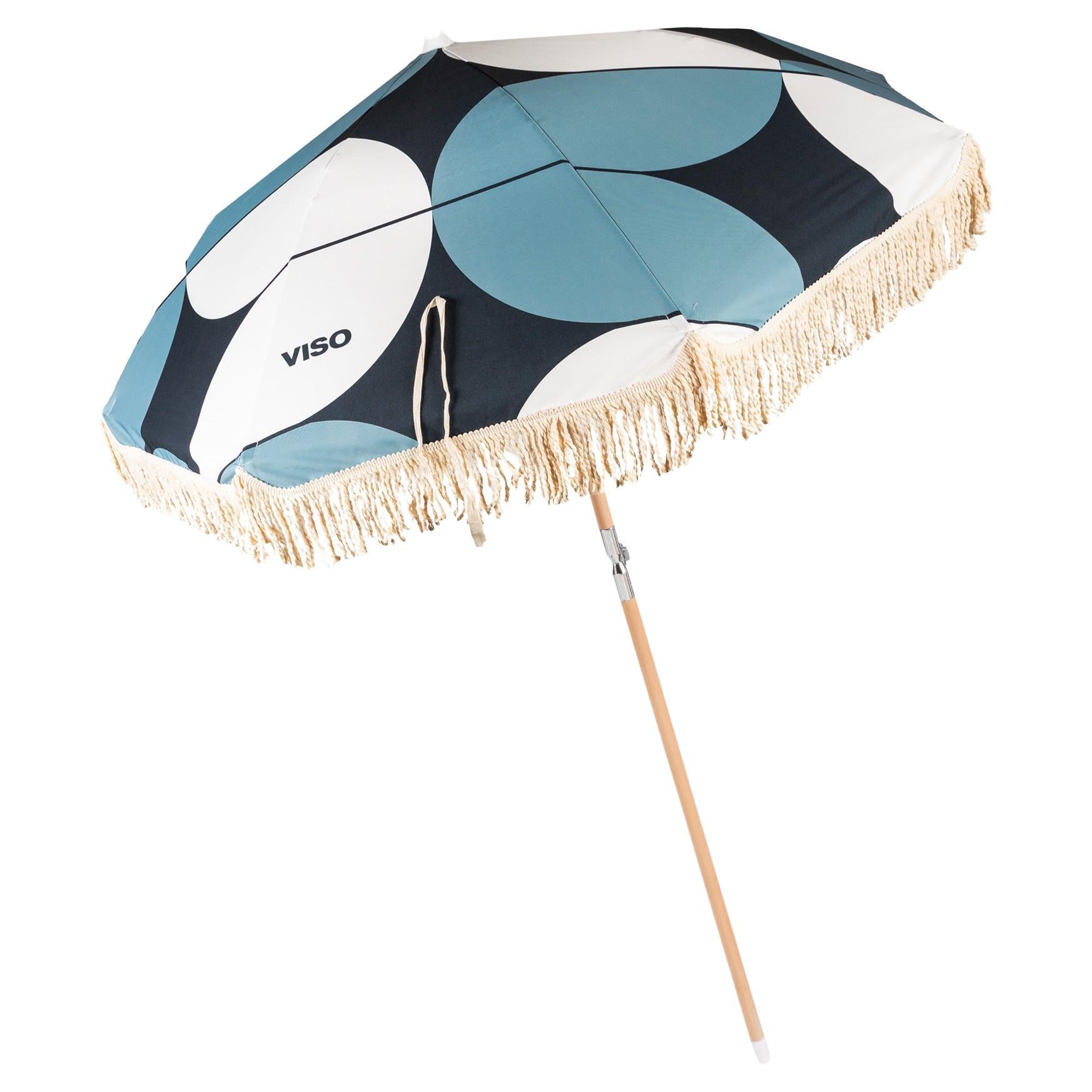 Viso Beach Umbrella 0103 in Canvas and Wood Pole