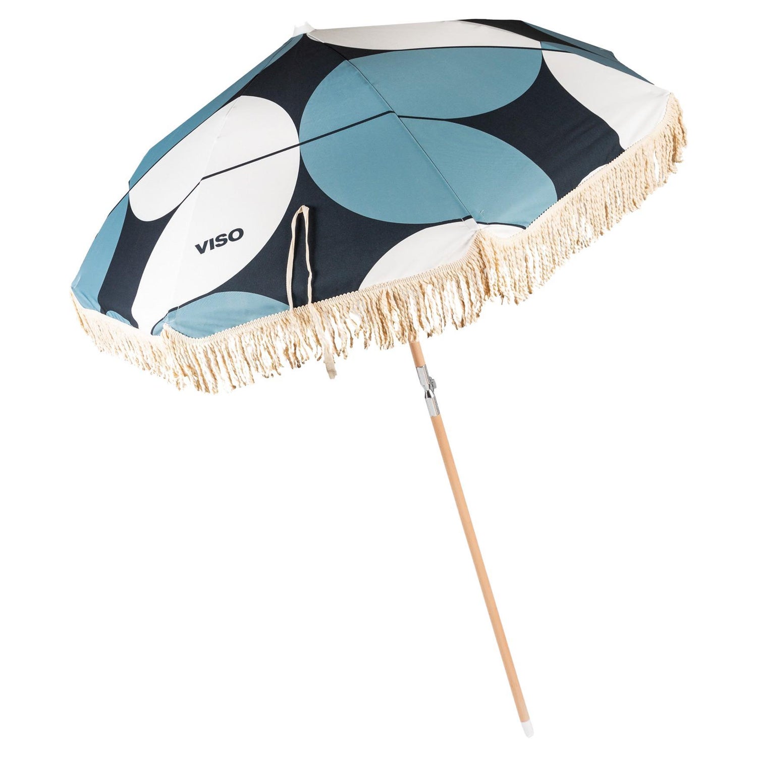 Viso Beach Umbrella 0103 in Canvas and Wood Pole For Sale at 1stDibs |  wooden pole beach umbrella
