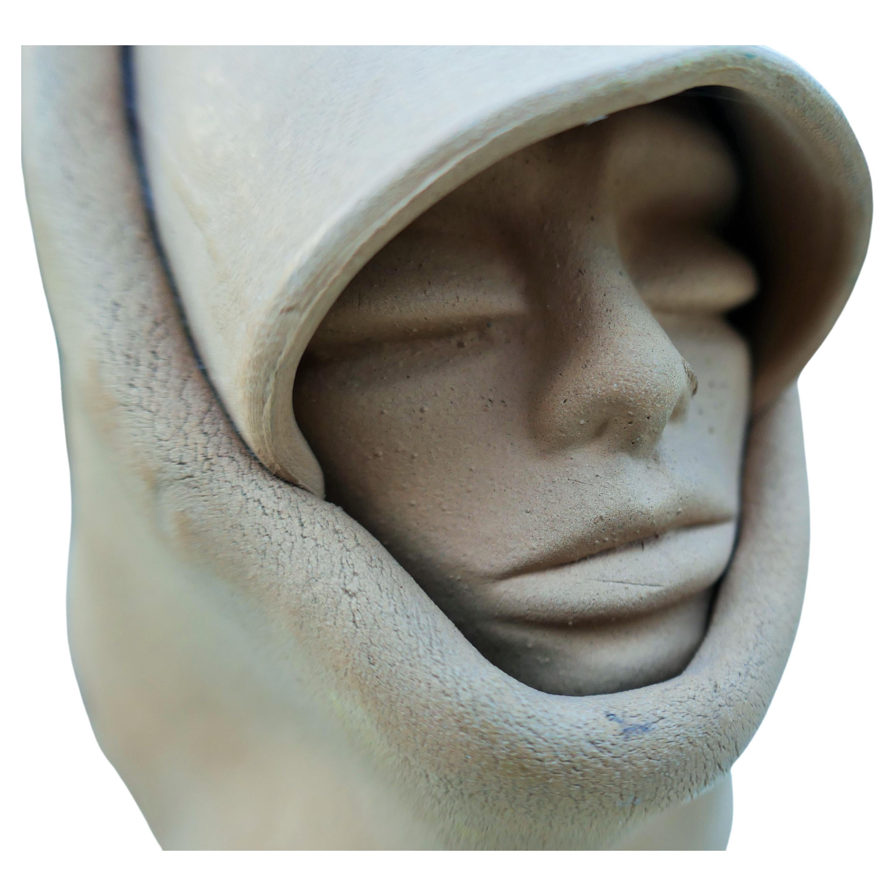 Modern Terracotta face, possible Sardinian craftsmanship For Sale