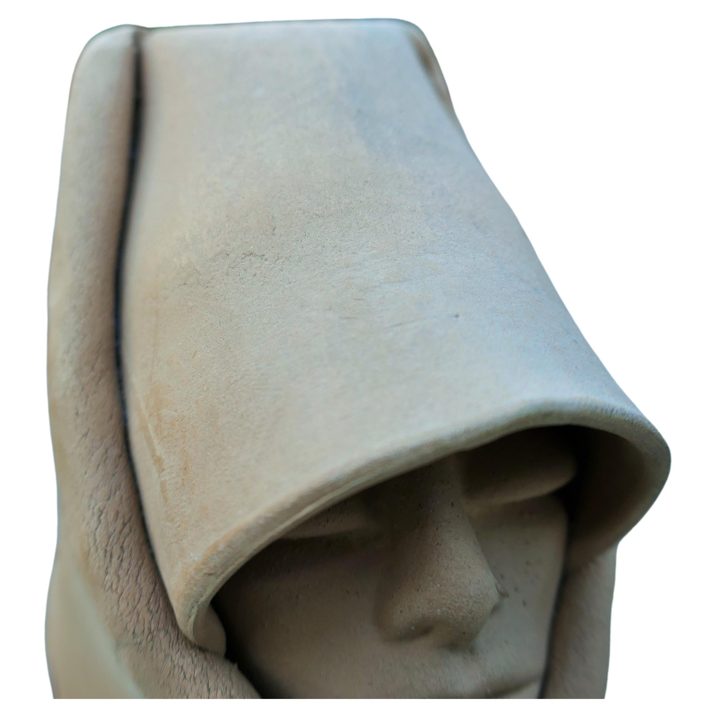Late 20th Century Terracotta face, possible Sardinian craftsmanship For Sale