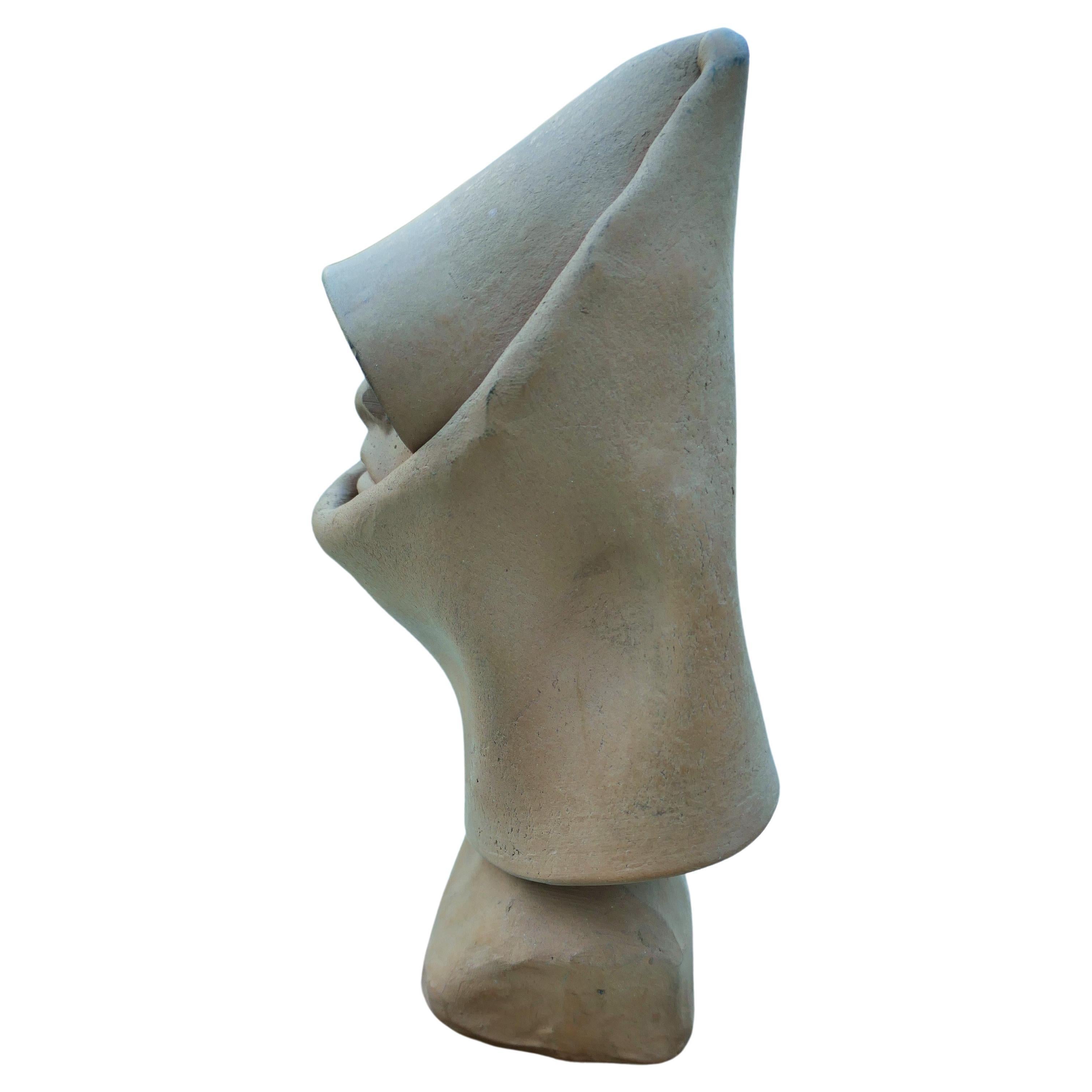 Terracotta face, possible Sardinian craftsmanship For Sale 1