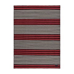 Coperta Viso Merino VMEB0201 in nero, bianco e rosso