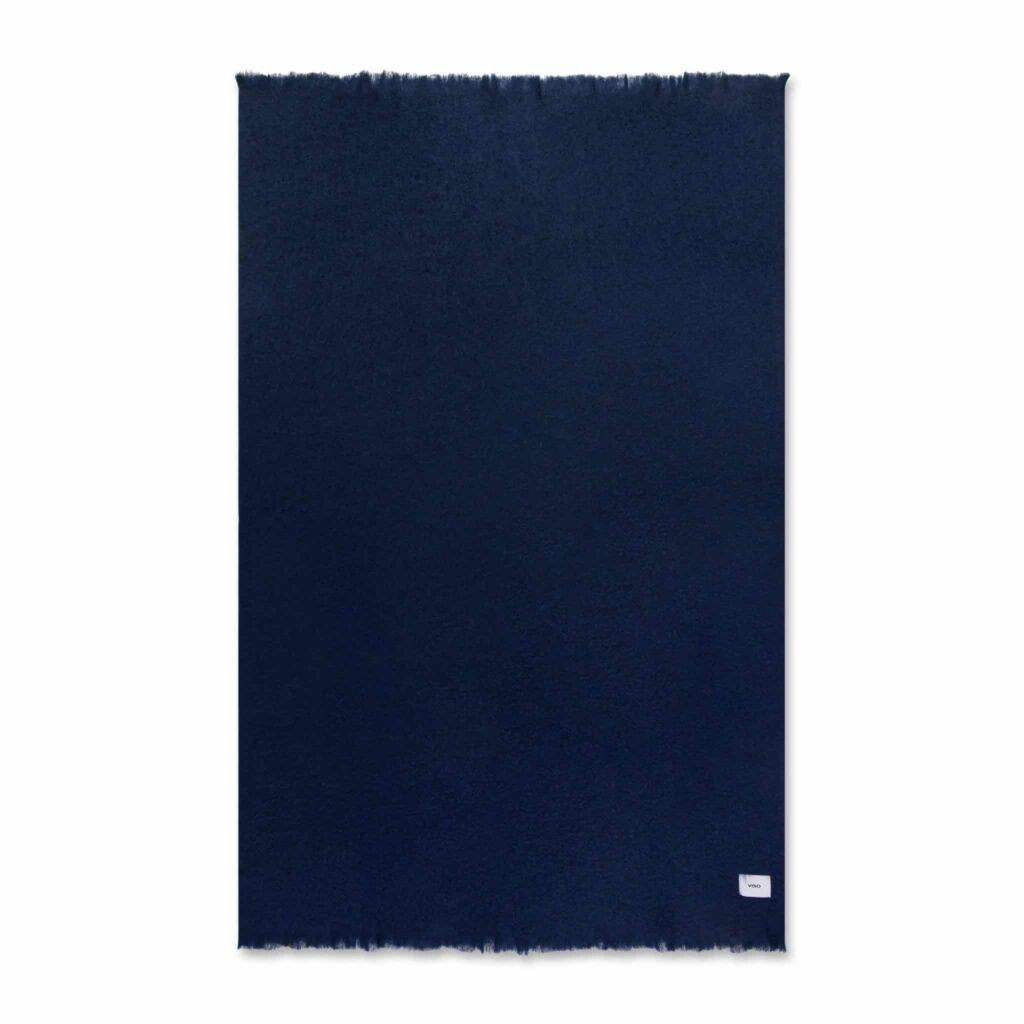 Spanish Viso Mohair Blanket VMB02001 in Navy For Sale