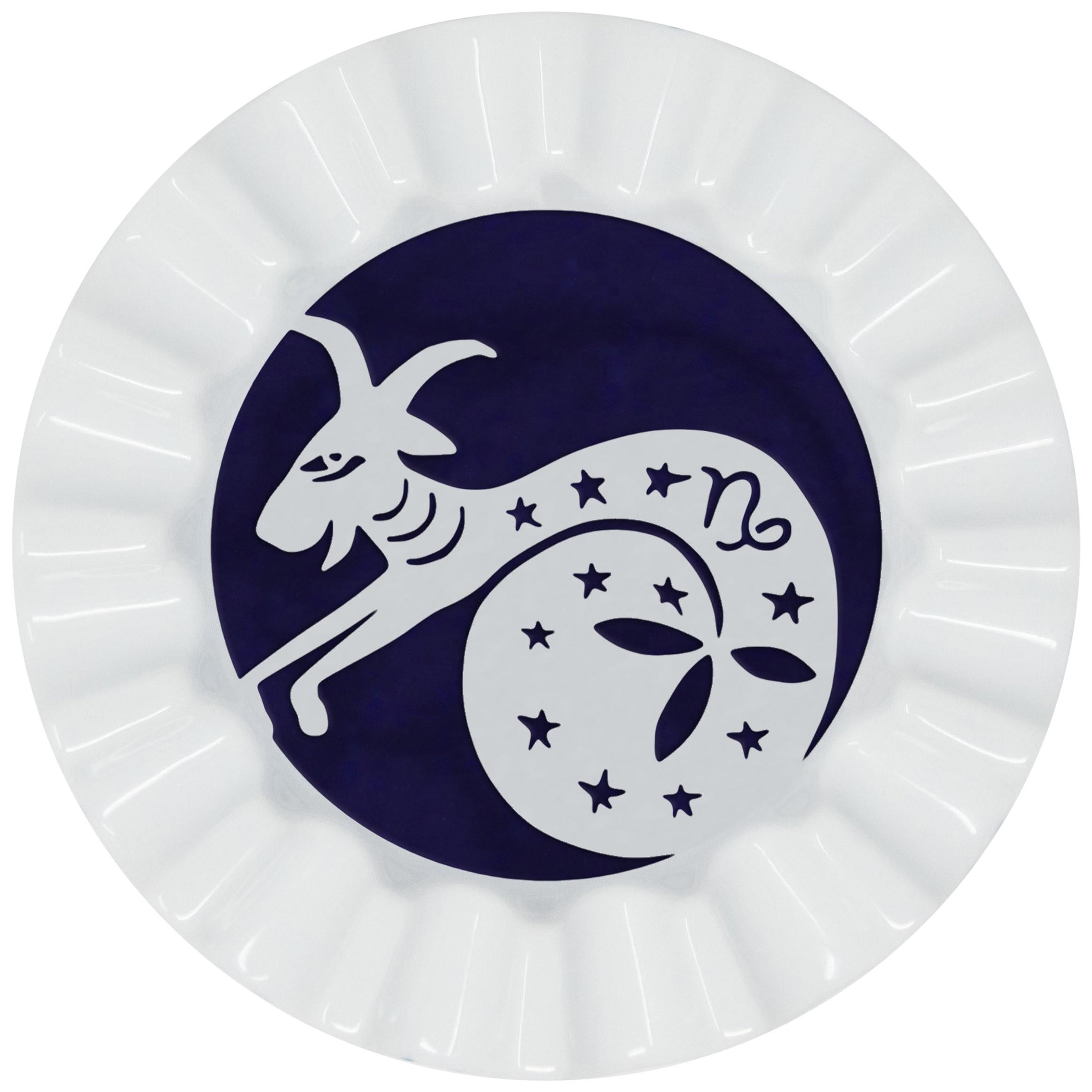 Plateau porte-clés zodiaque Capricorn en porcelaine de Viso 0101-CP