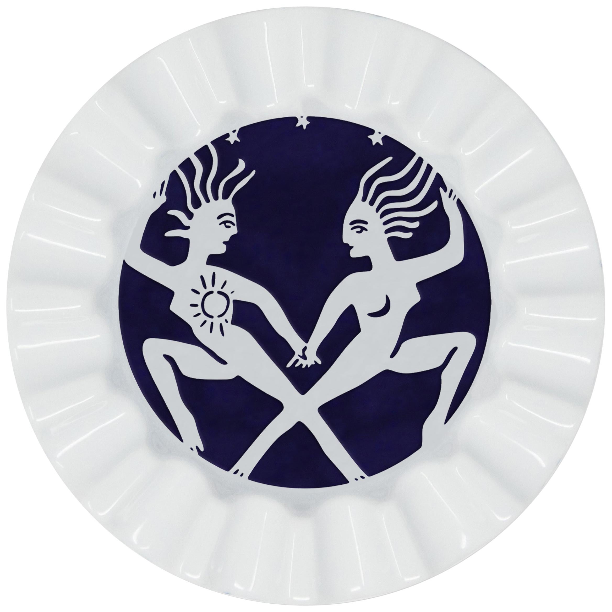 Viso Porcelain Zodiac Key Tray Gemini 0101- GE For Sale