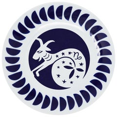 Viso Porcelain Zodiac Plate Capricorn 0301-CP