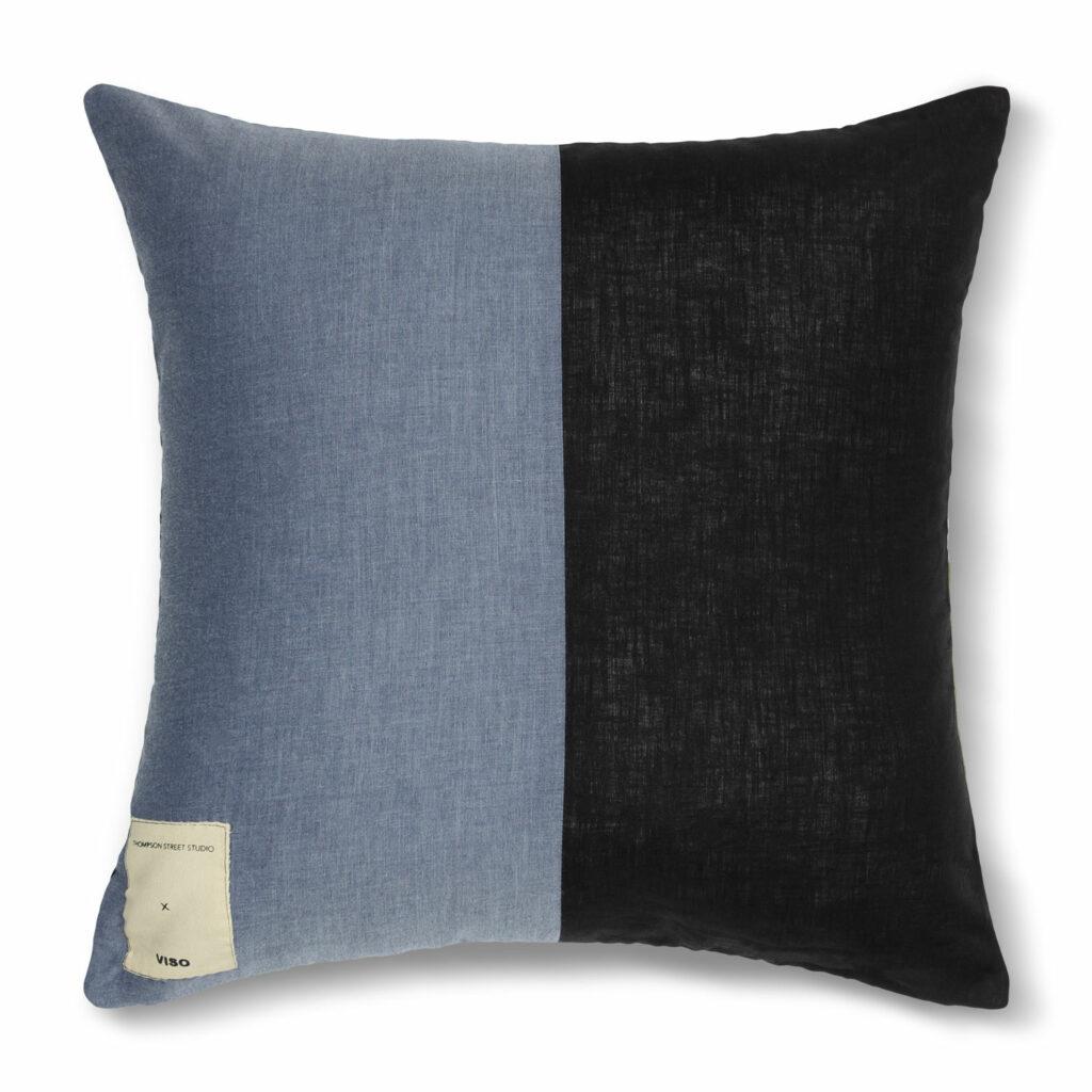 The THOMPSON STREET STUDIO X VISO PRØJECT limited edition hand-stitched quilt pillows are a beautiful representation of both the ancient craft of quilting and unique modern design. Each quilt pillow is hand pieced together out of carefully sourced