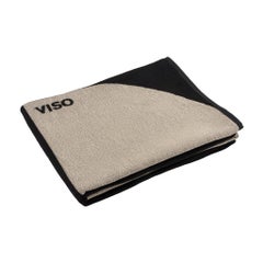 Viso Tapestry Cotton Blanket VTB0602 in White and Black