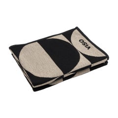 Viso Tapestry Cotton Blanket VTB0603 in White and Blue