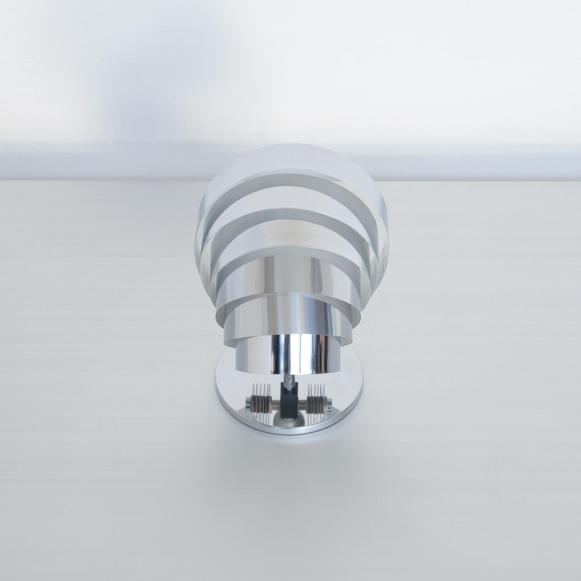 Mid-Century Modern Visor Chrome Table Lamp by E.R. Nele for Temde