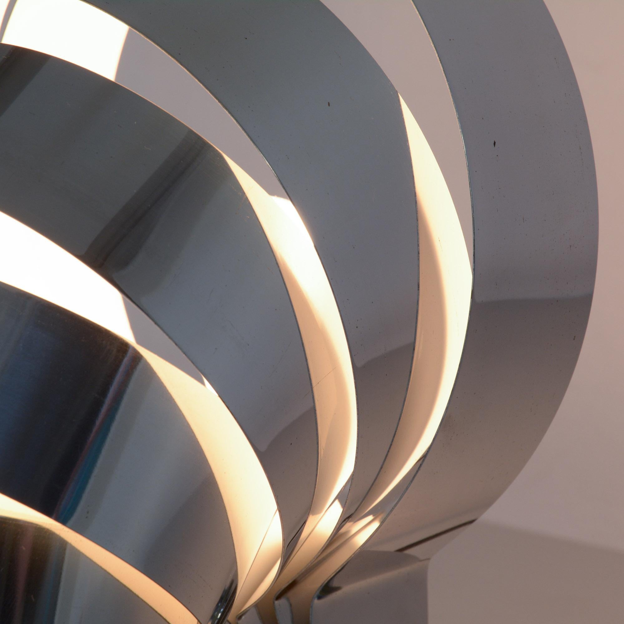 Mid-20th Century Visor Chrome Table Lamp by E.R. Nele for Temde