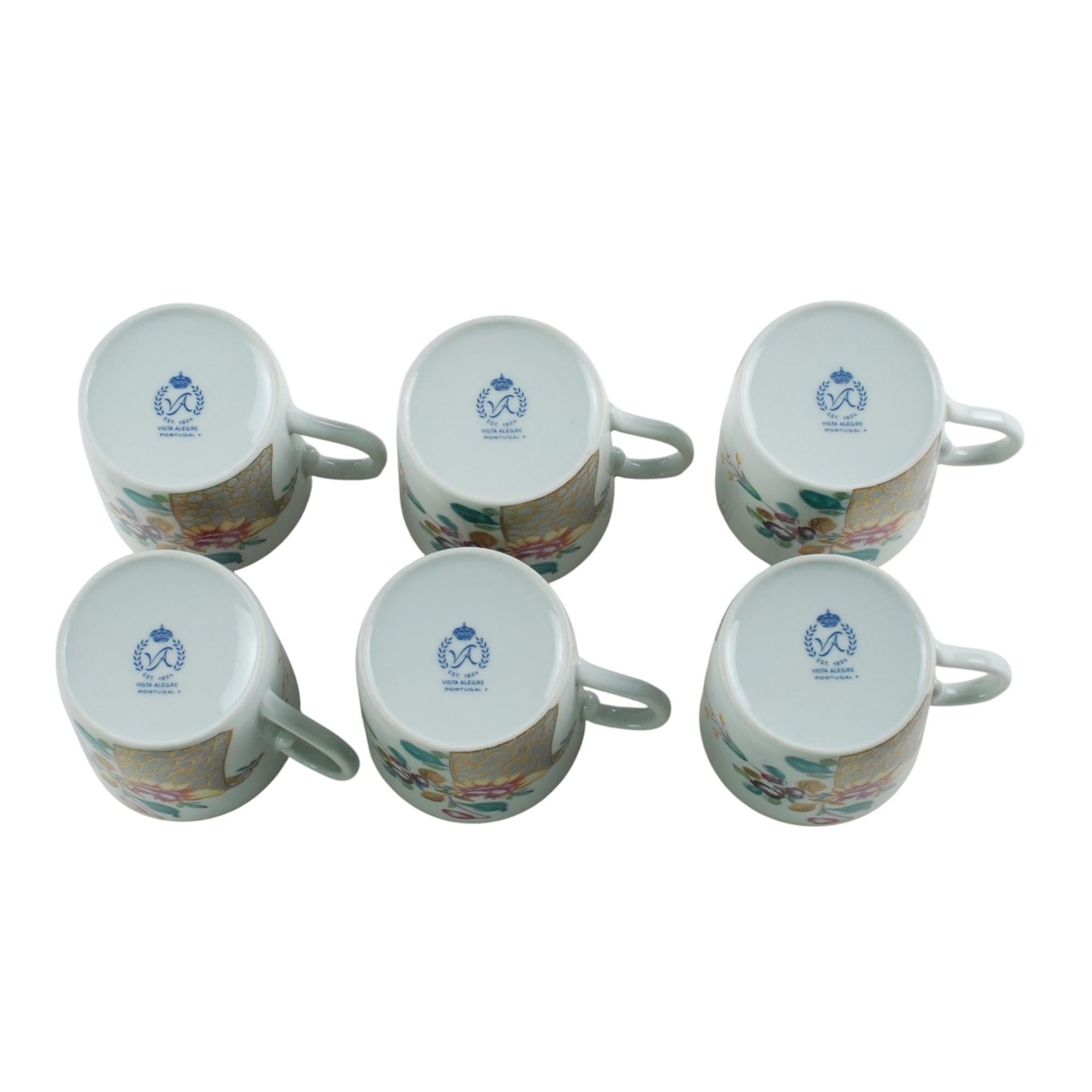 Vista Alegre para Mottahedeh Juego Demitasse de porcelana 