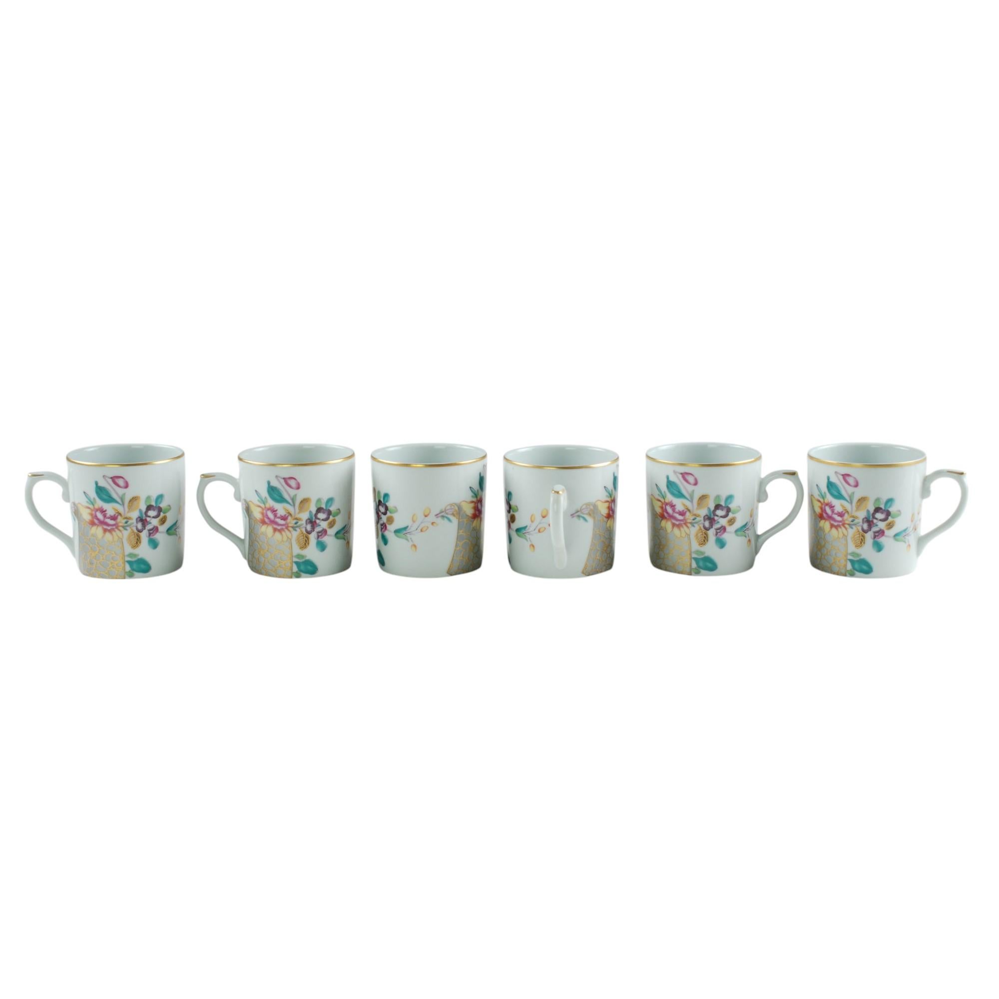 Vista Alegre para Mottahedeh Juego Demitasse de porcelana 