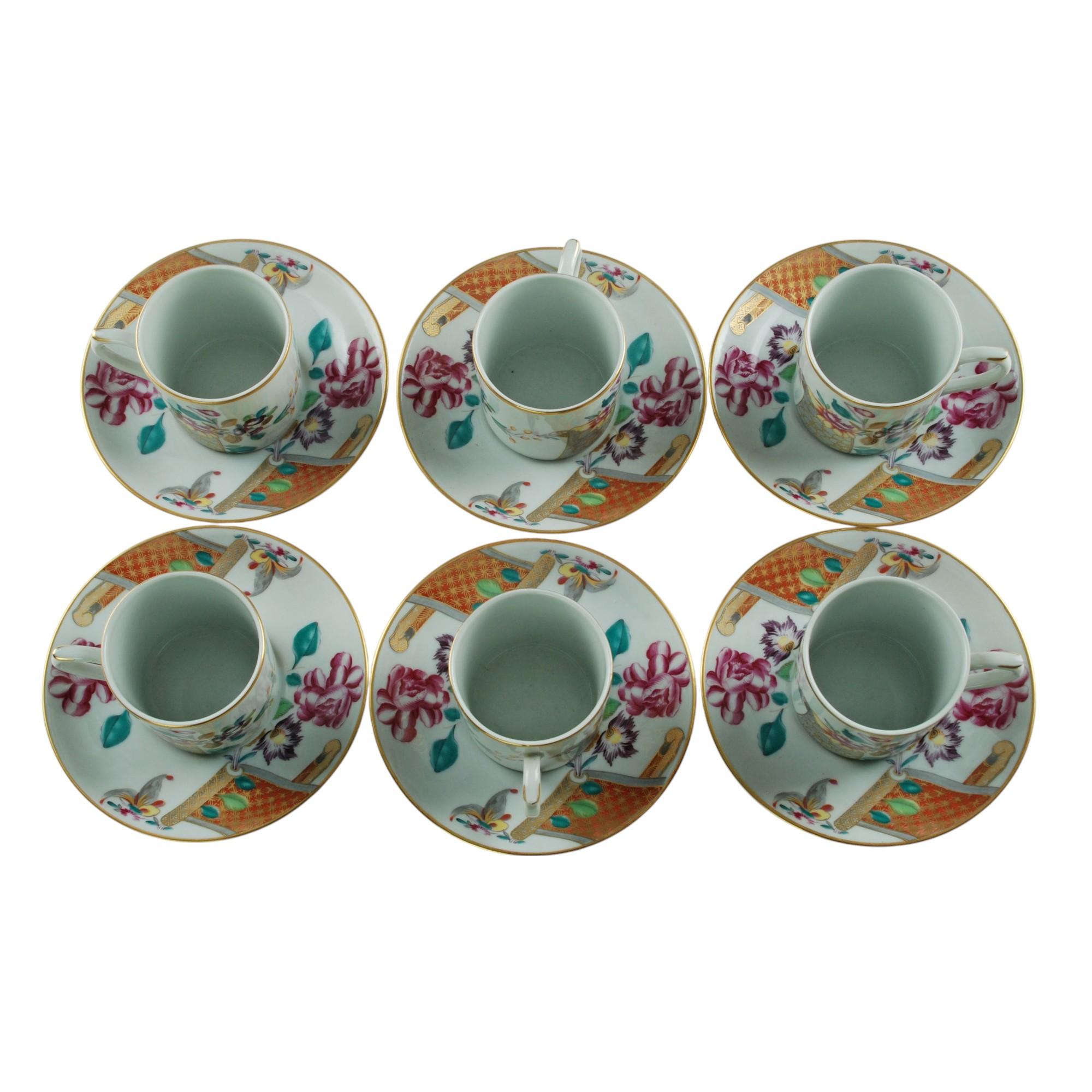 Vista Alegre para Mottahedeh Juego Demitasse de porcelana 