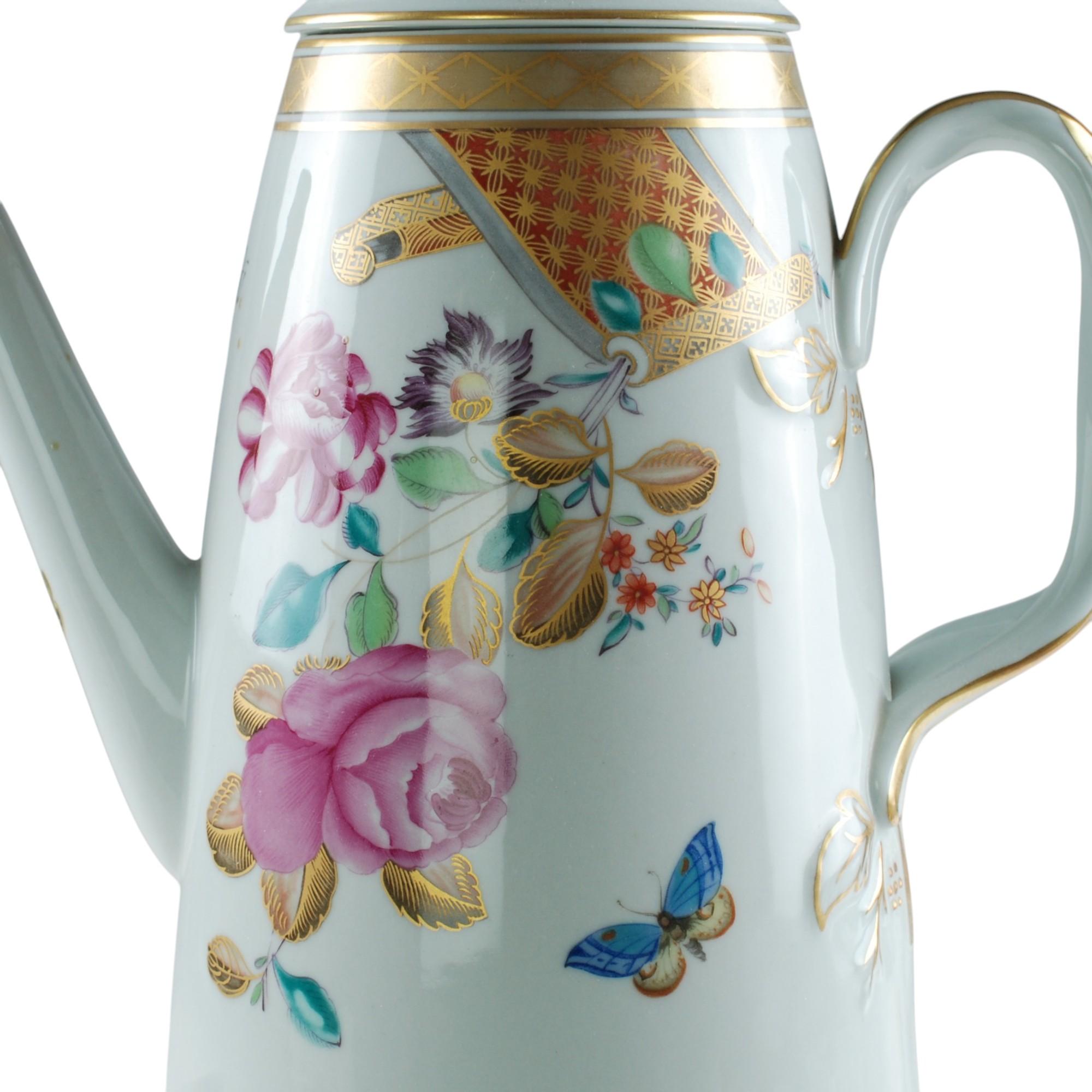 Vista Alegre para Mottahedeh Juego Demitasse de porcelana 