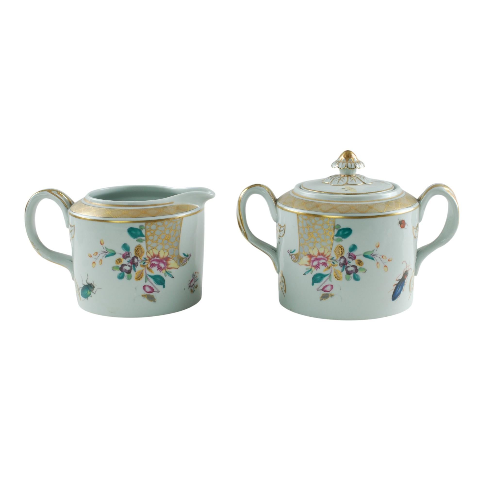Vista Alegre para Mottahedeh Juego Demitasse de porcelana 