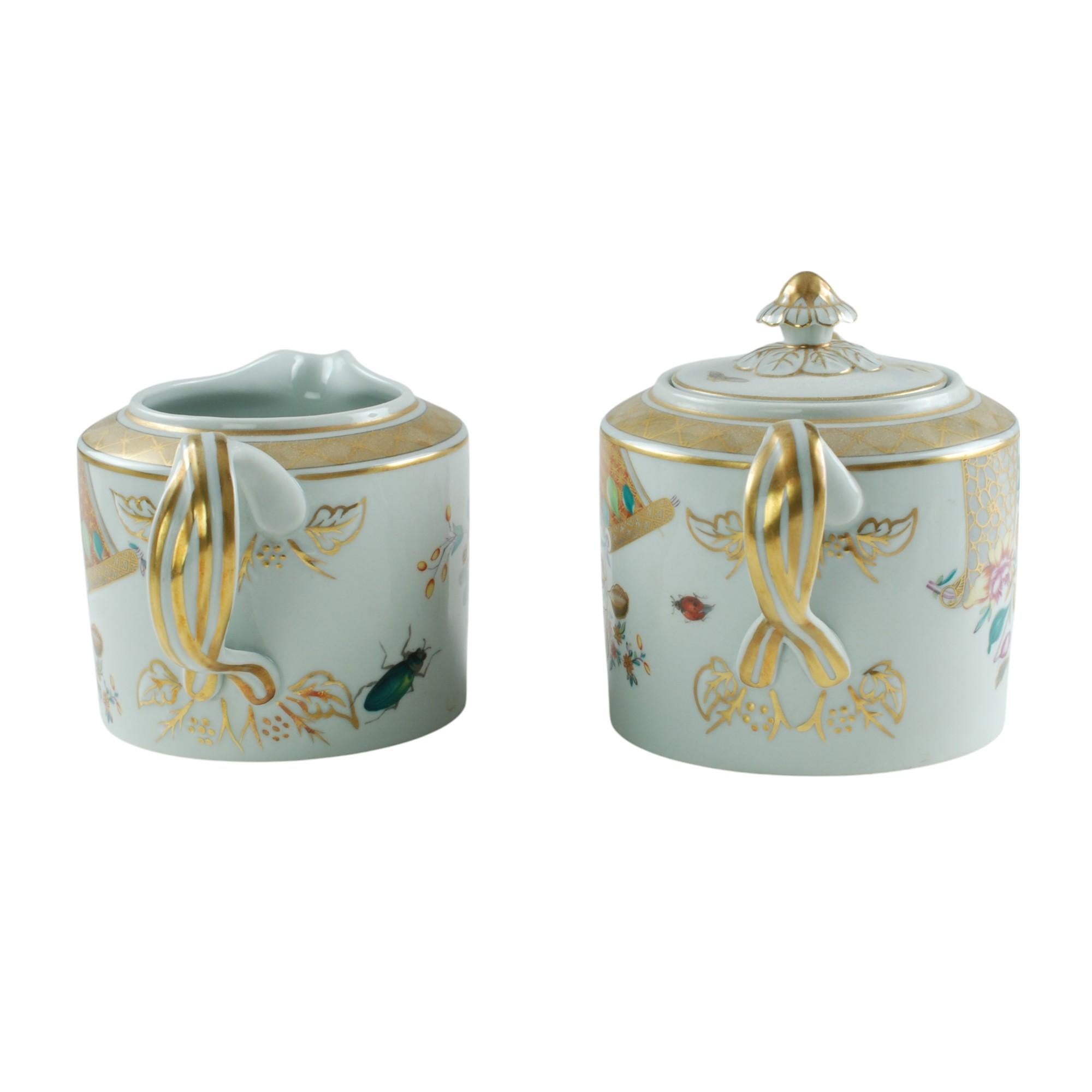 Vista Alegre para Mottahedeh Juego Demitasse de porcelana 