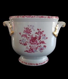 VISTA ALEGRE - Large Vintage Ceramic Planter w/ Handles - Portugal - Circa 1980