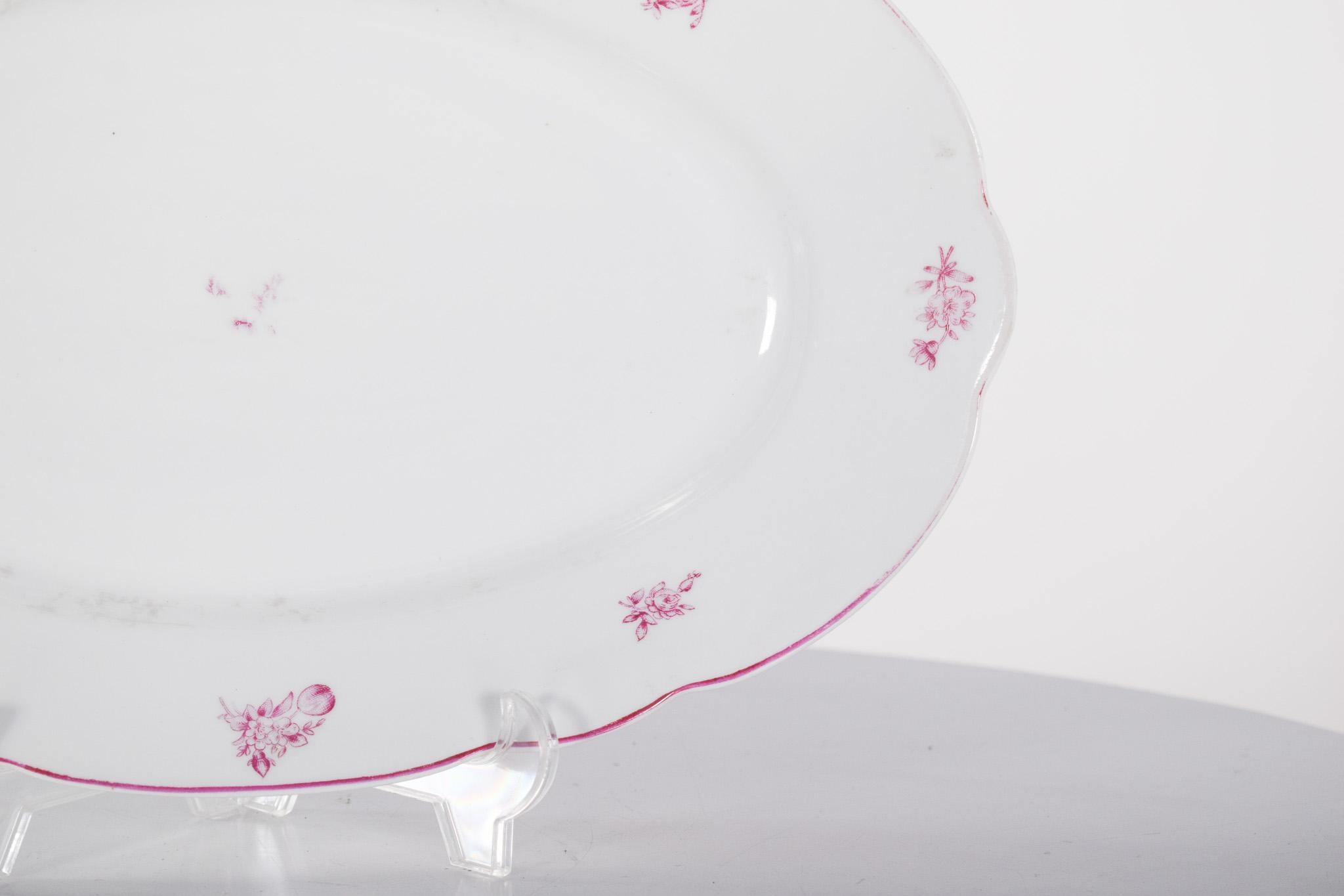 Mid-Century Modern Vista Alegre Porcelain Cut-Out Platter, Portugal For Sale
