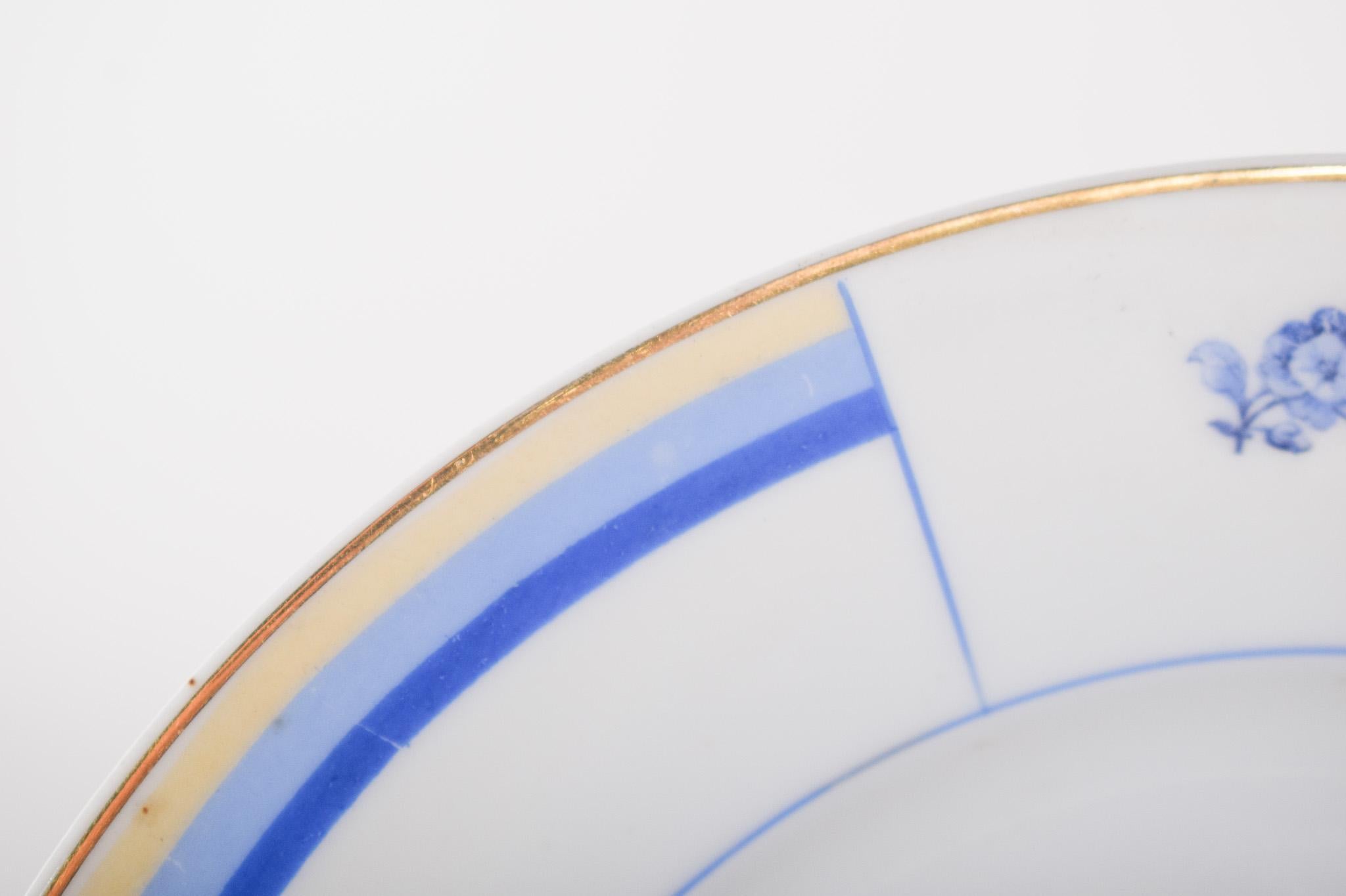 Mid-Century Modern Vista Alegre Porcelain Plate, Portugal For Sale