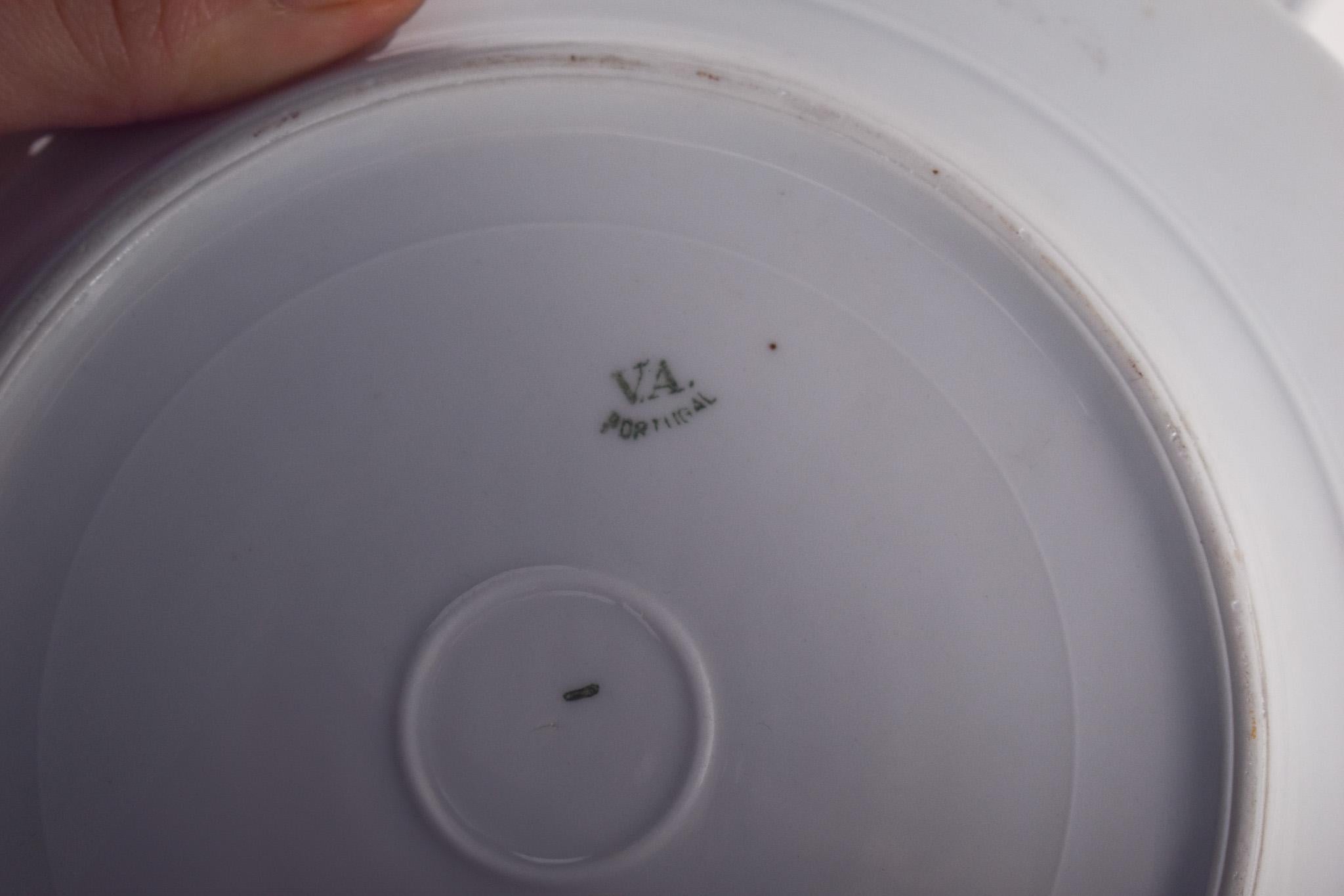 Portuguese Vista Alegre Porcelain Plate, Portugal For Sale