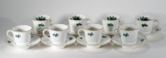 Vista Allegre Set di 8 tazze e piattini Olivia Demitasse, anni '50, con etichette