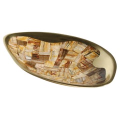 Vista Bowl Medium in Brass and Semi Precious Stone, Viya by Vikram Goyal