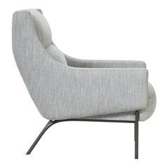 Vista Lounge Chair, Contemporary Armchair with Dark Bronze Legs