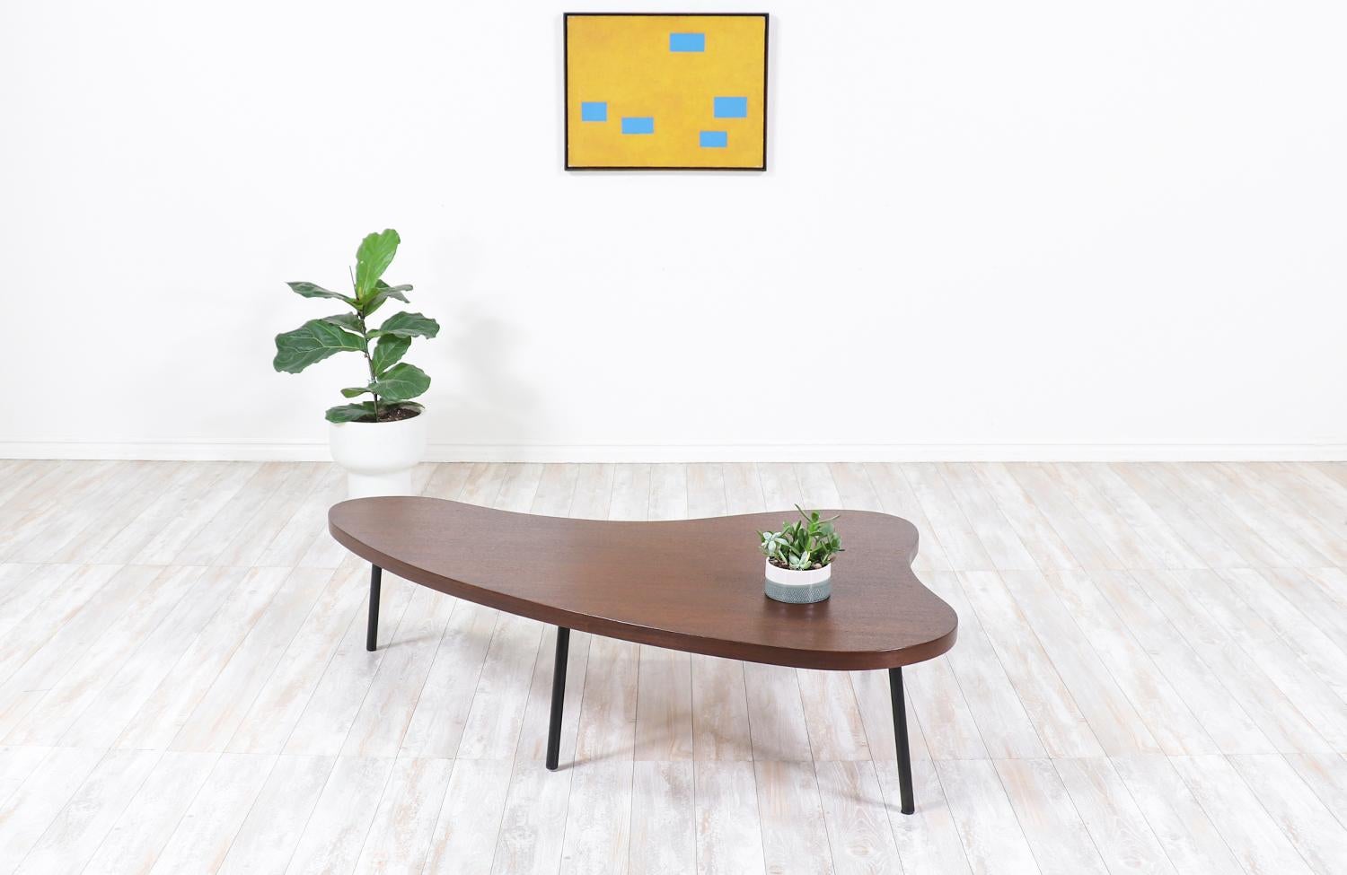 freeform wood coffee table