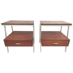 Vintage Vista of California Midcentury Walnut Nightstands