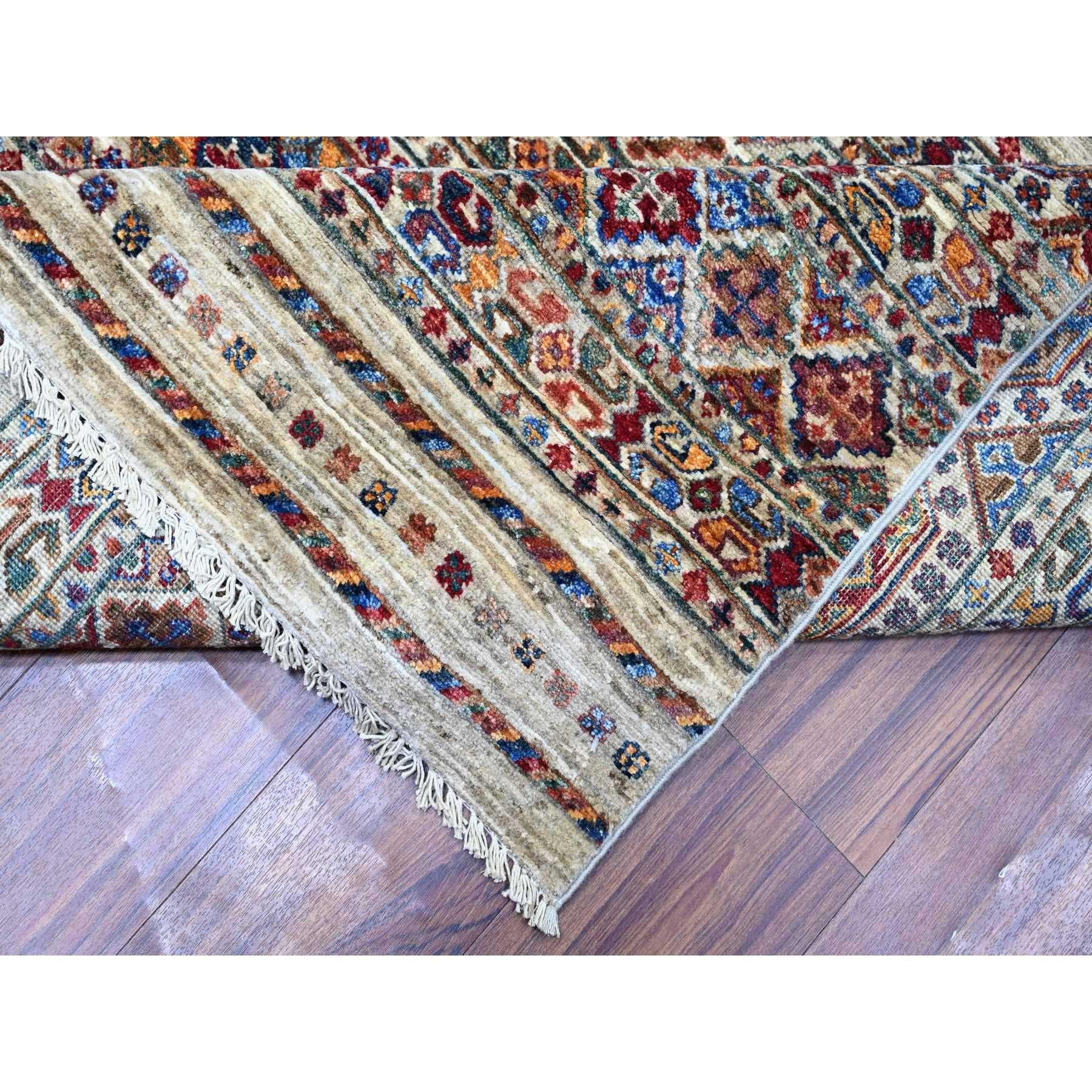 XXI secolo e contemporaneo Vista White Afghan Super Kazak All Wool Hand Knots Rugs Tappeto orientale 8'10