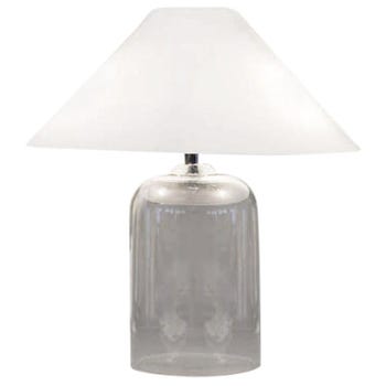 Vistosi Alega Table Lamp Transparent Base Glass And White Diffuser, 21st Century