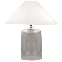 Vistosi Alega Table Lamp, Transparent Base & White Diffuser by Vico Magistretti