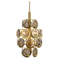 Vistosi Amber Glass Chandelier