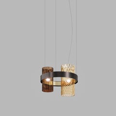 Vistosi Armonia Lámpara Colgante de Cristal Ámbar Terra