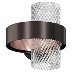Vistosi Armonia Wall Sconce in Crystal Striped Glass by Francesco Lucchese