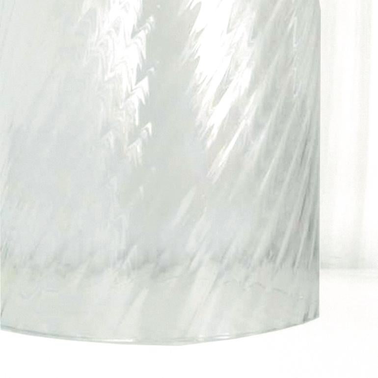 Italian Vistosi Armonia Wall Sconce in Crystal Striped Glass For Sale