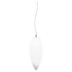 Vistosi Baco Pendant Light SP G in White Shaded Glass by Mauro Olivieri