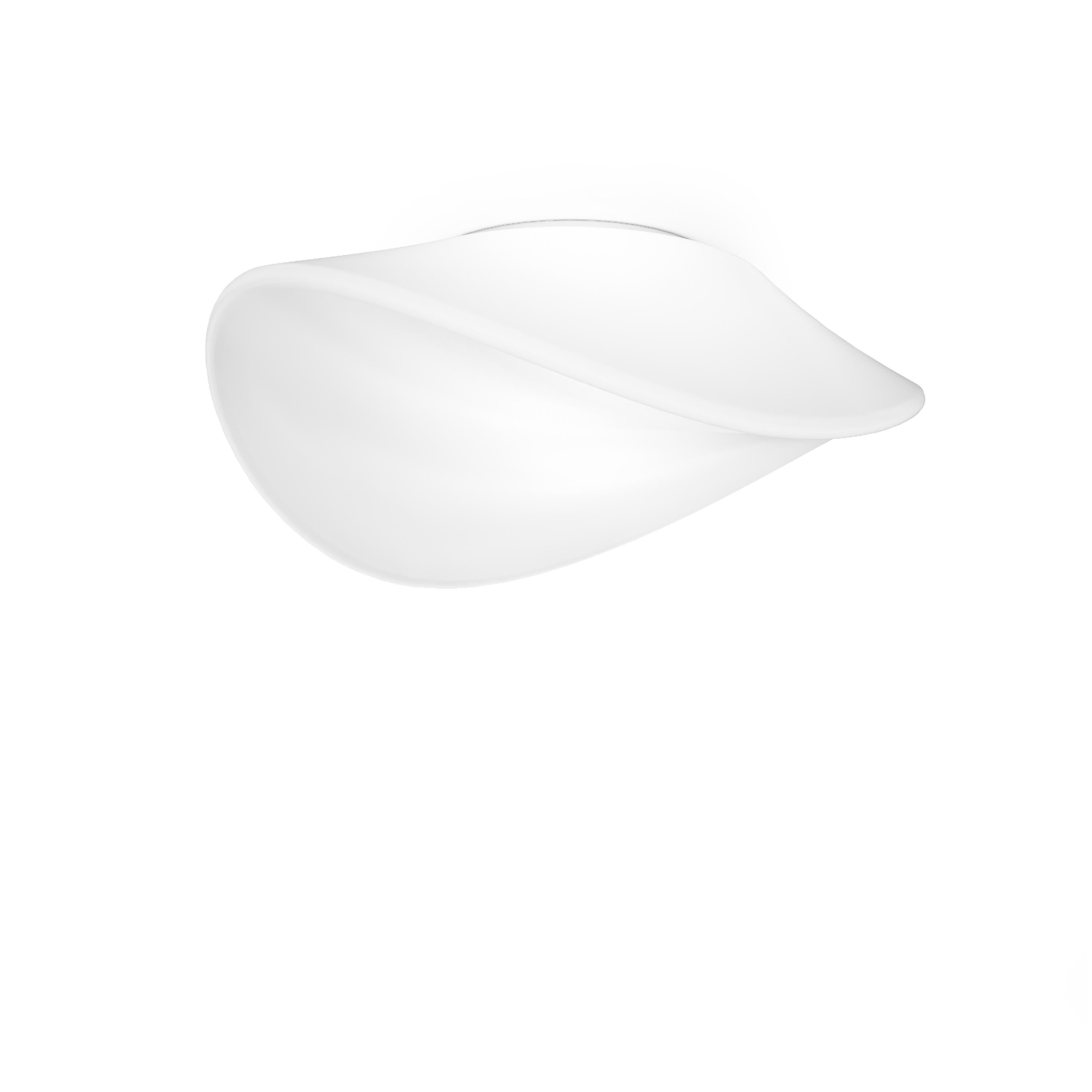 Modern Vistosi Balance Flush Mount/Wall Scone in White Glossy Glass For Sale