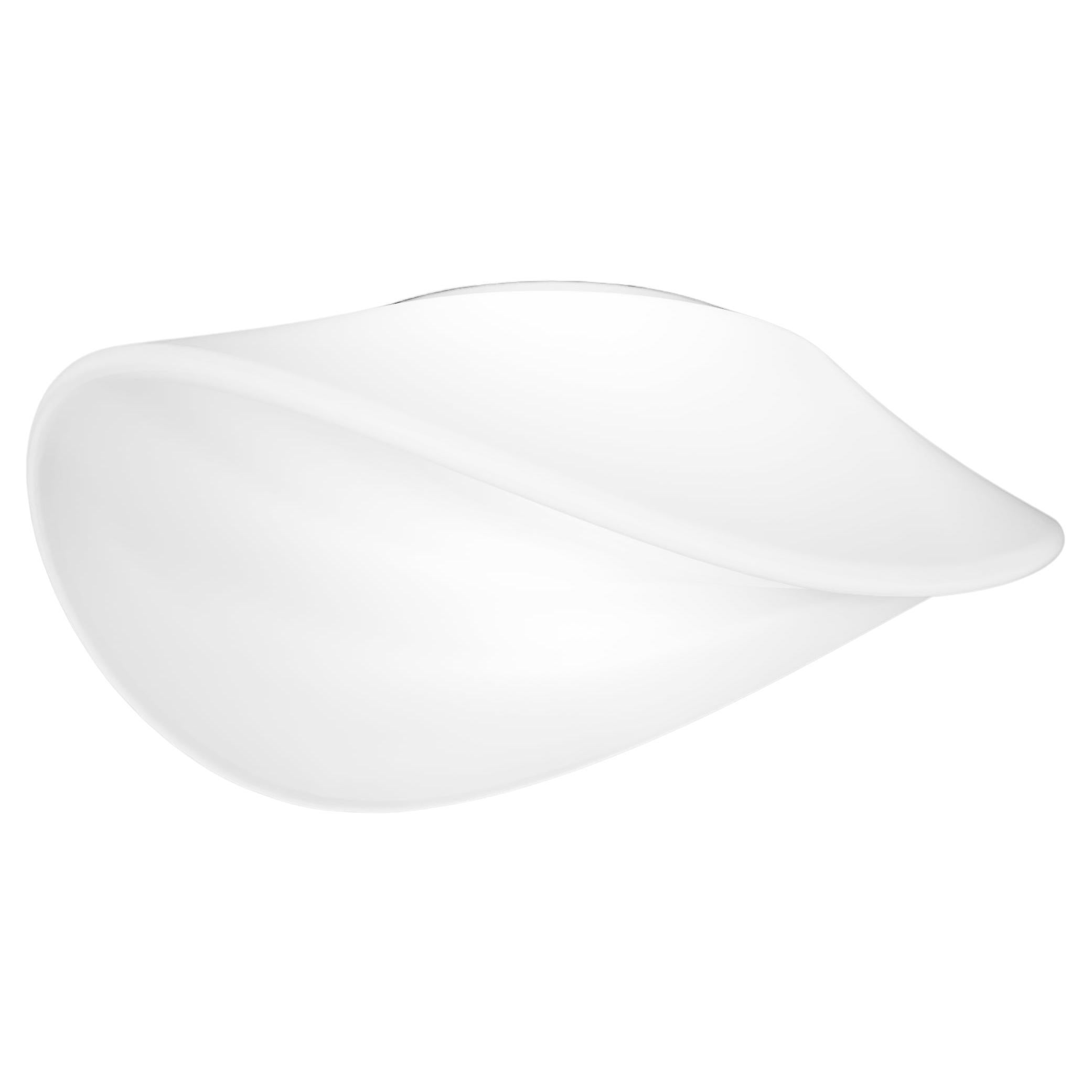Vistosi Balance Flush Mount/Wall Scone in White Glossy Glass For Sale