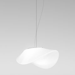 Vistosi Balance Pendant Light in White Glossy Glass