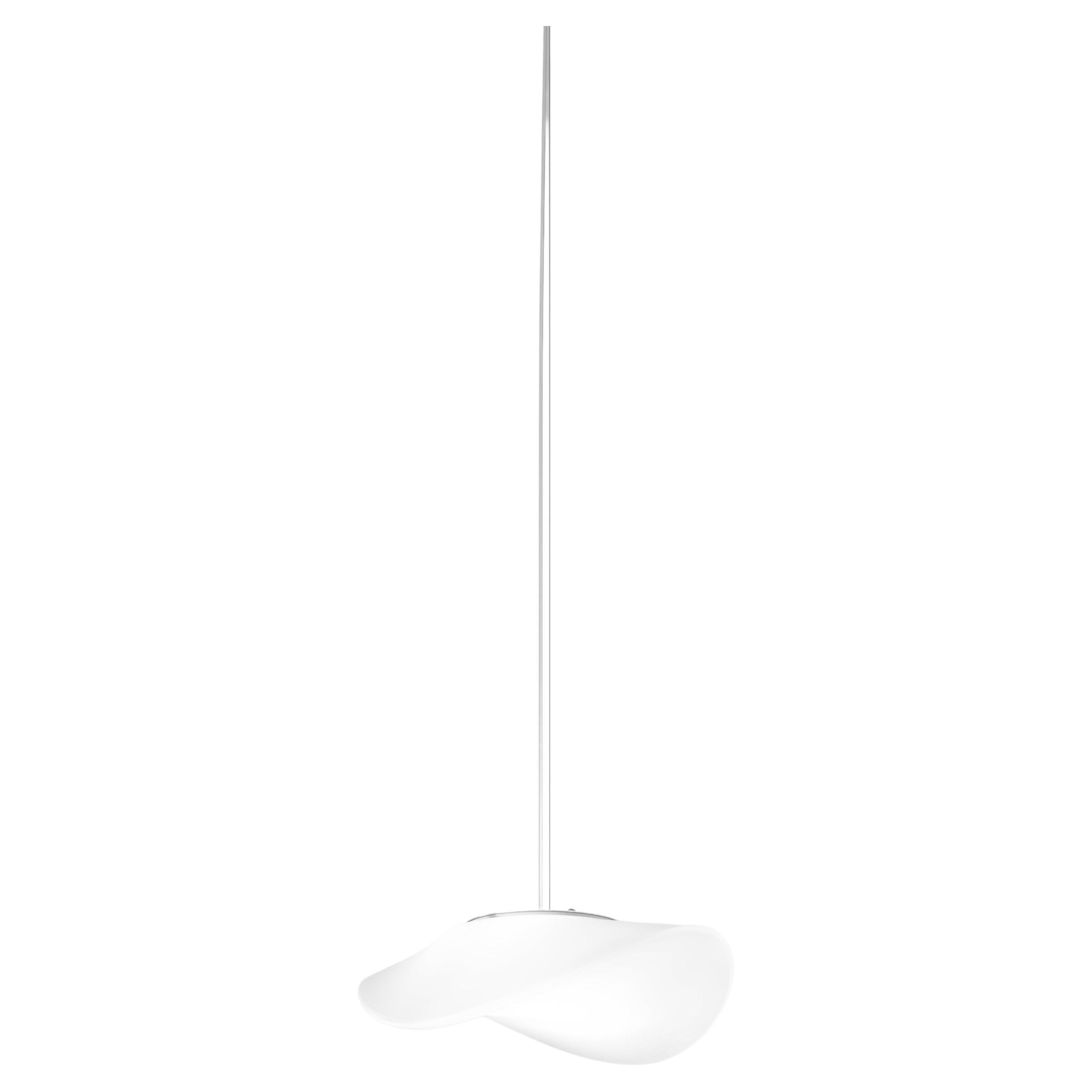 Vistosi Balance Pendant Light in White Glossy Glass For Sale