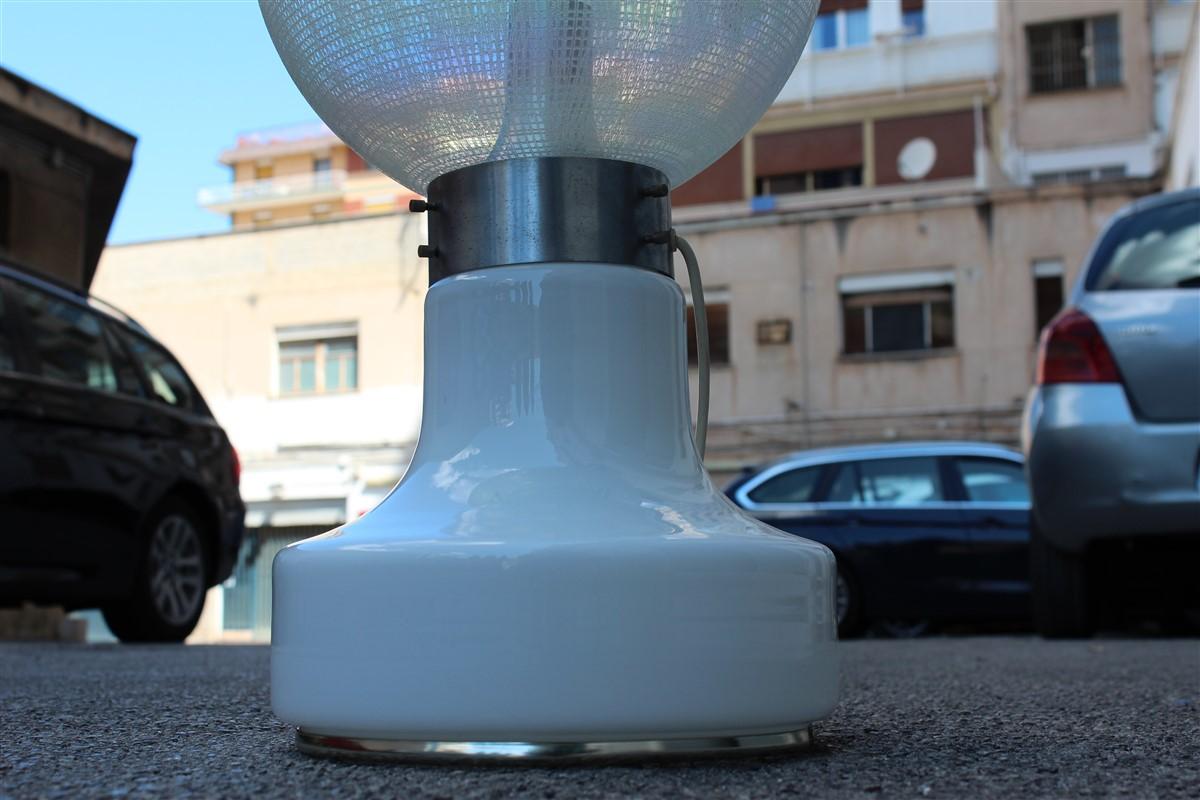 Vistosi Ball White Table Lamp Pop Art Italy 1970s Italian Design Steel en vente 1