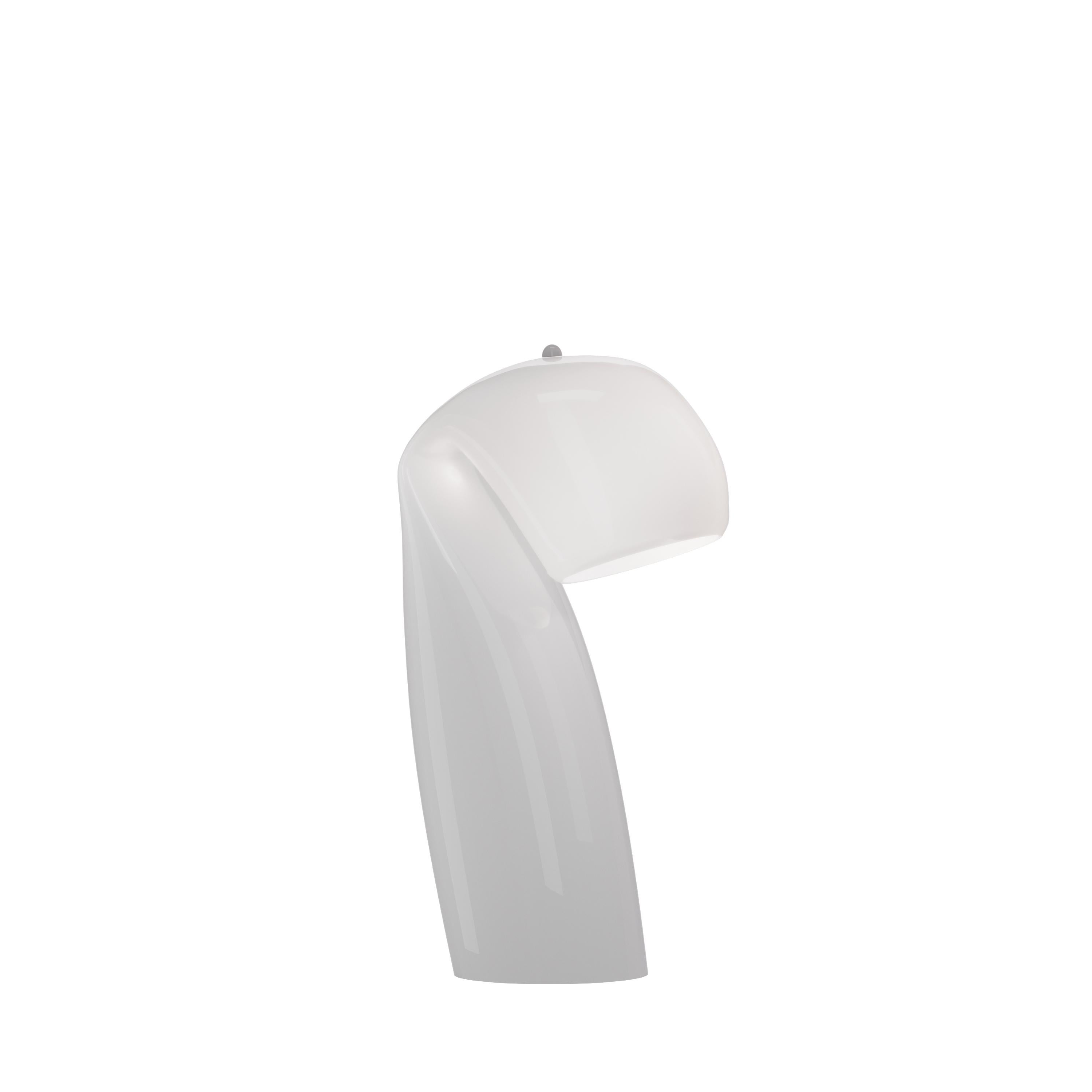 Vistosi Bissona Tischlampe in glänzendem Weiß (Moderne) im Angebot