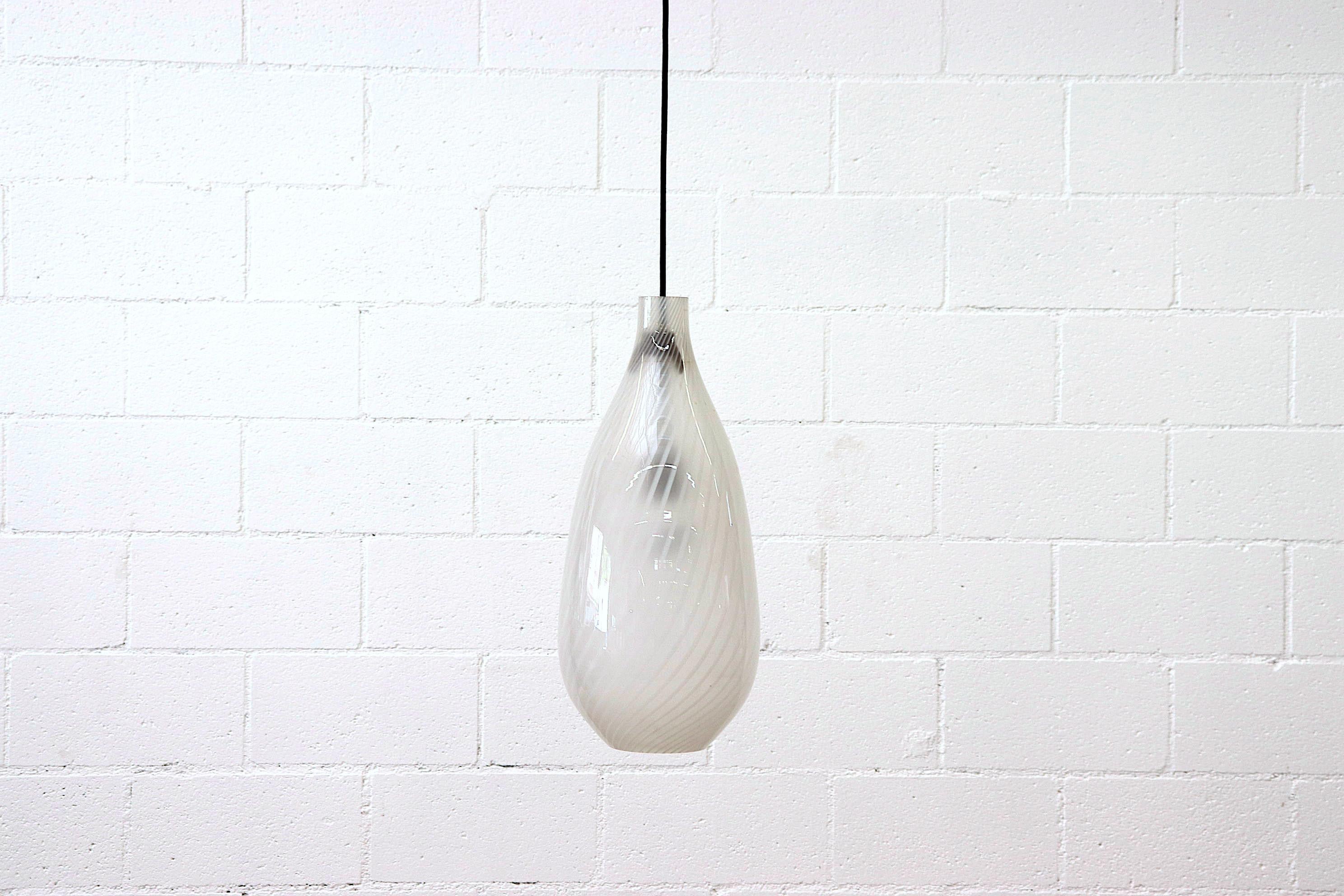 Mid-Century Modern Vistosi Blown Glass Ceiling Lamp