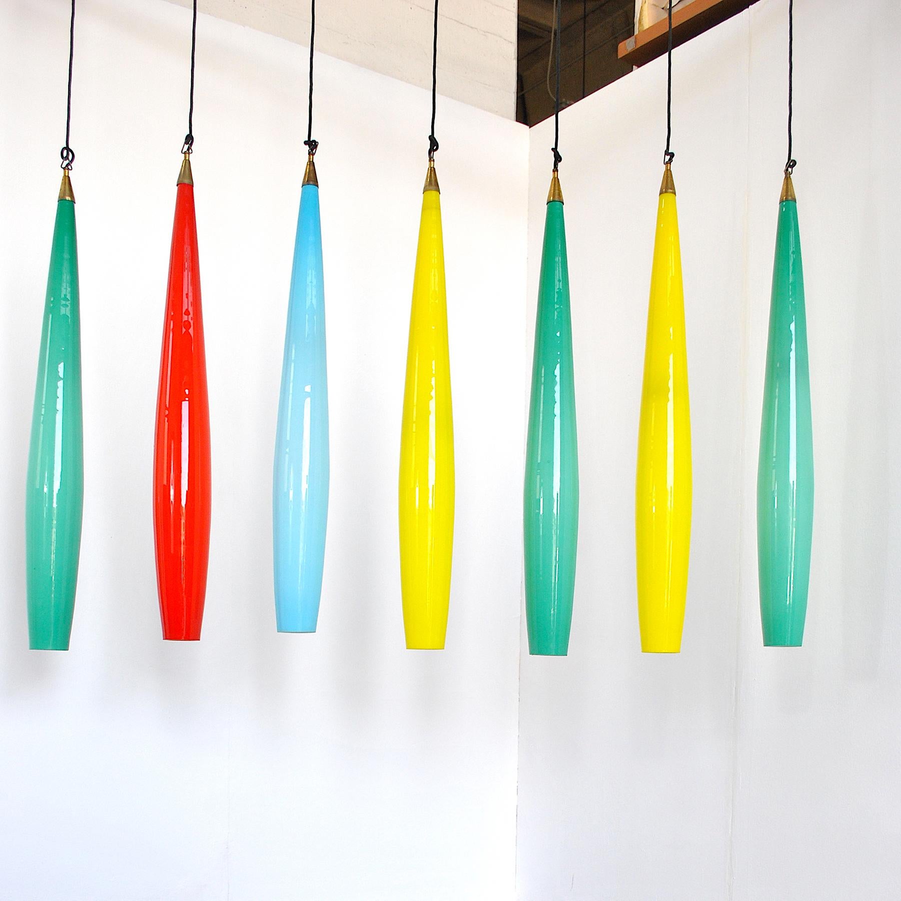 Vistosi Chandelier in Murano Colored Glass 60's For Sale 4