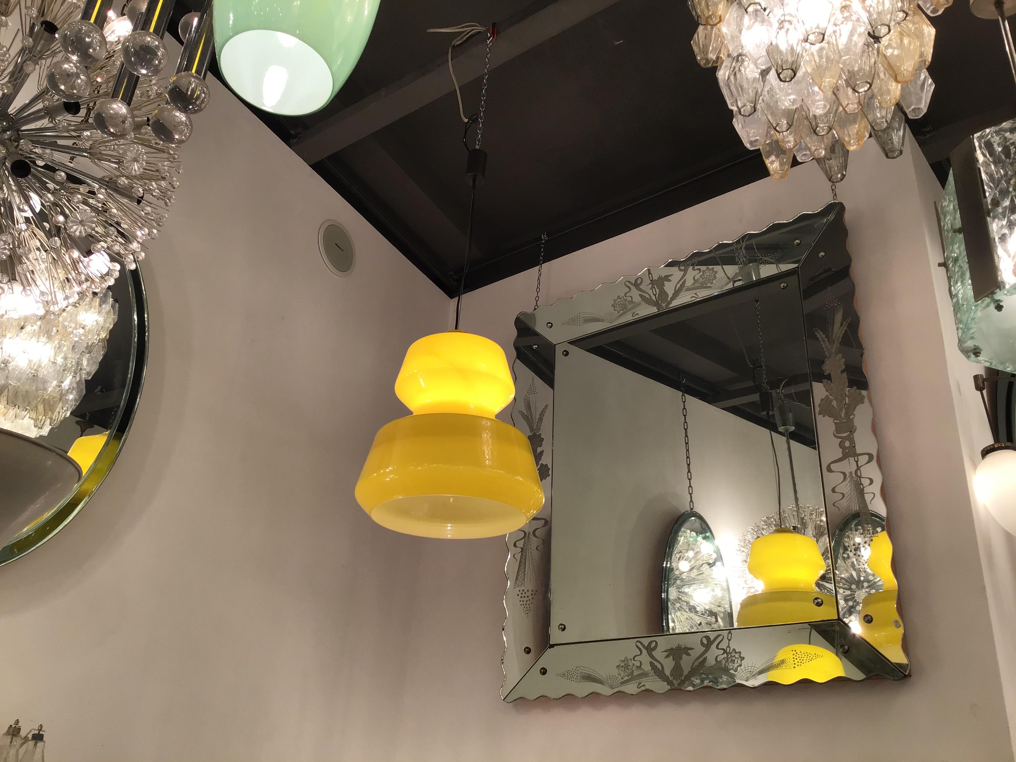 Vistosi Chandelier Murano Glass Brass, 1965, Italy For Sale 8