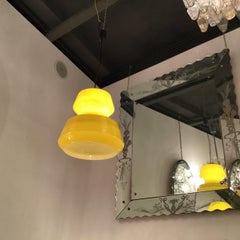 Vistosi Chandelier Murano Glass Brass, 1965, Italy