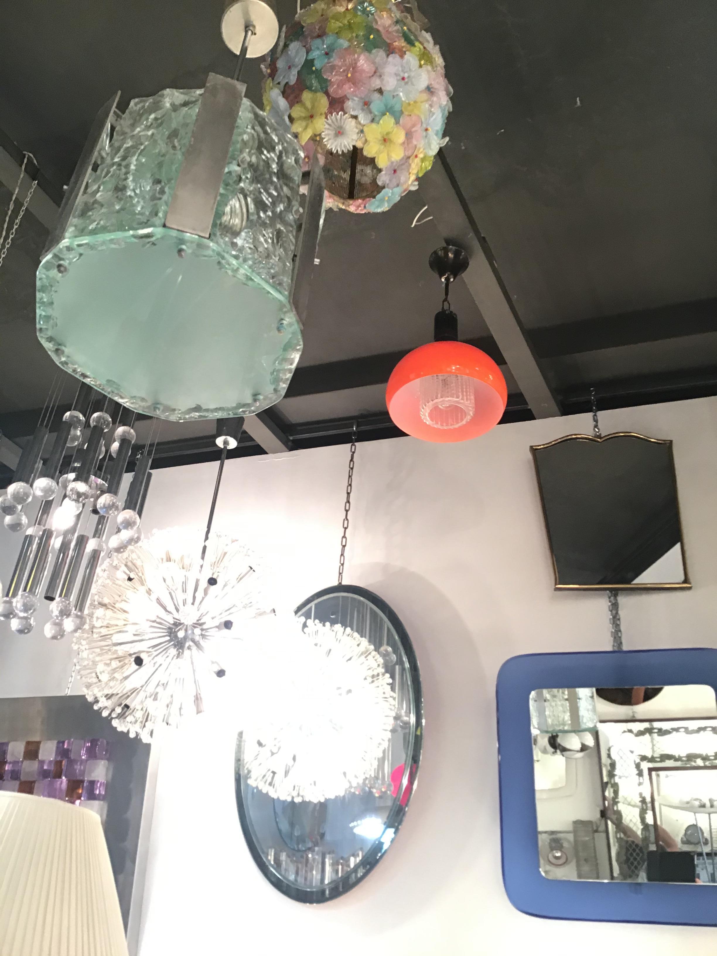Autre Lustre Vistosi Verre Murano Métal 1955 Italie en vente