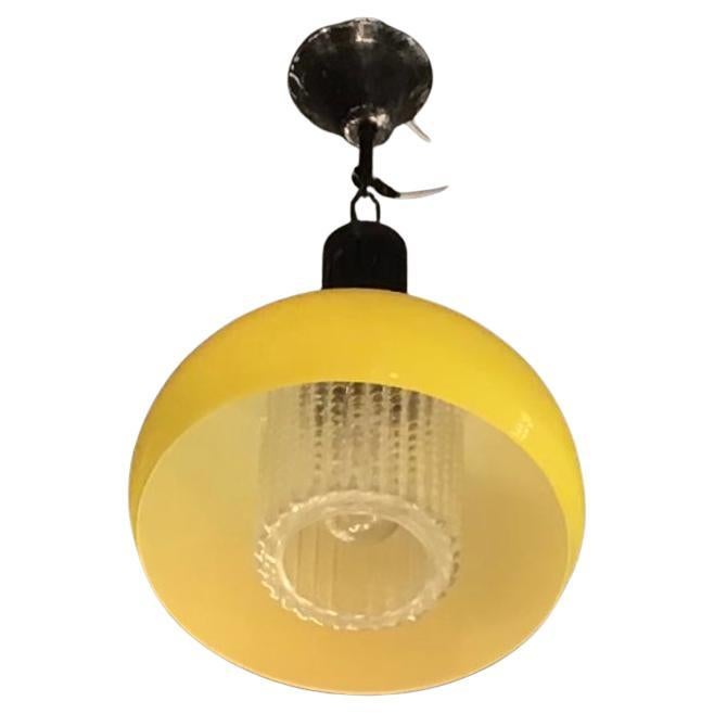 Vistosi Chandelier Murano Glass Metal 1955 Italy